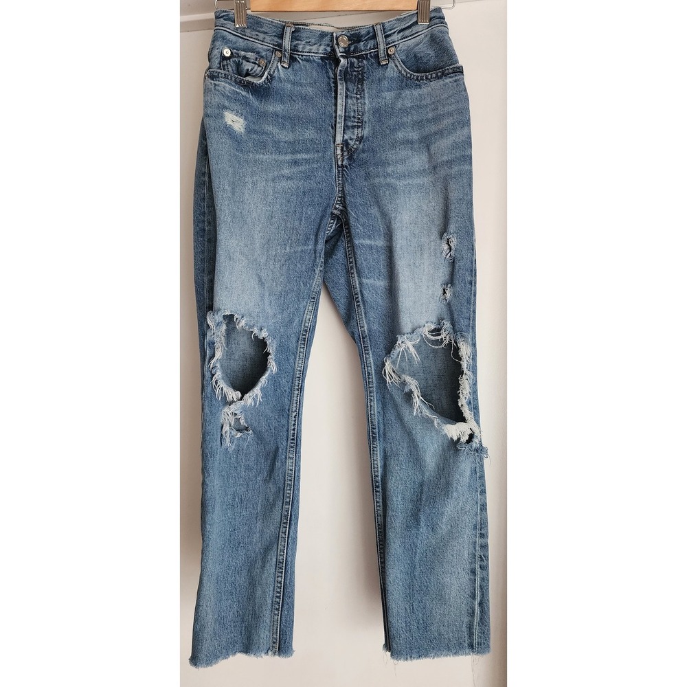 Everlane Women Skinny Jeans 26 Waist 25 Inseam Blue Solid Cotton Denim